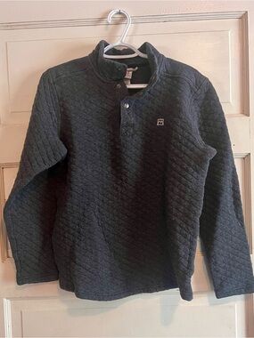 Quilted Sweatshirt With Stand Up Collar